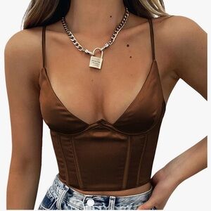 Cropped corset top